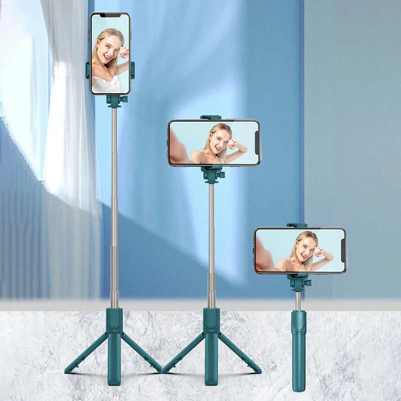 Trépied Perche à Selfie pour Téléphone Portable avec Télécommande Bluetooth et Lumière de Remplissage