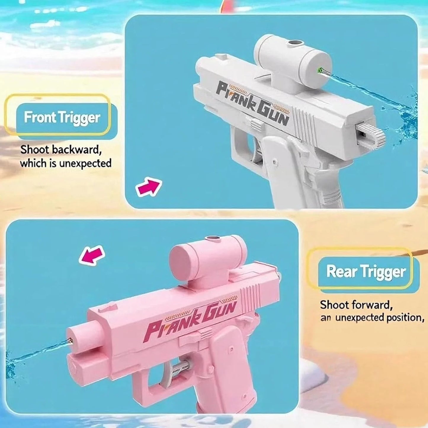 Prank Gun – Pistolet à Eau Portatif Bidirectionnel