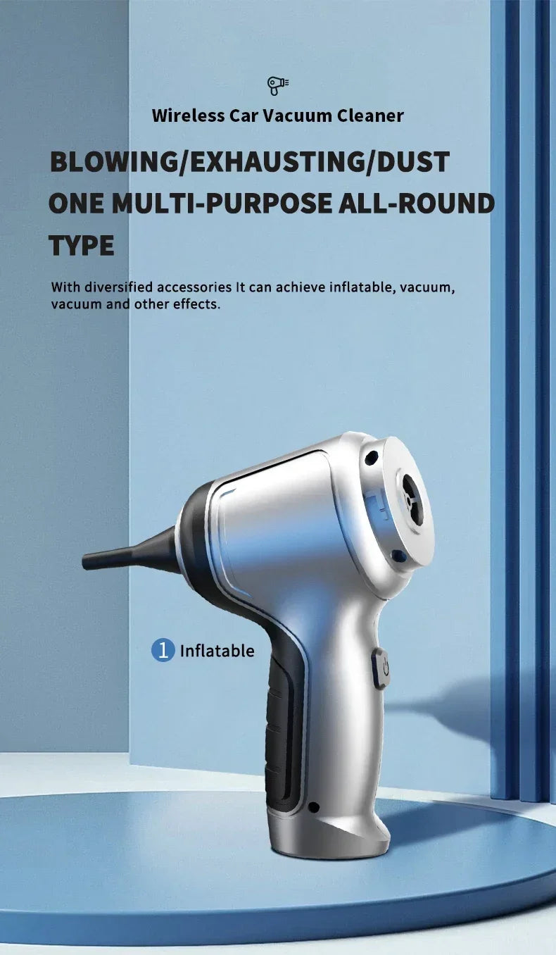 Aspirateur Sans Fil Puissant – Maison & Voiture Basic/Pro