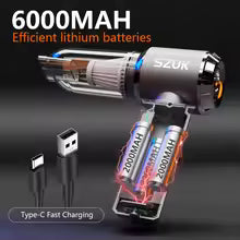 Aspirateur de Voiture Sans Fil - Compact & Puissant