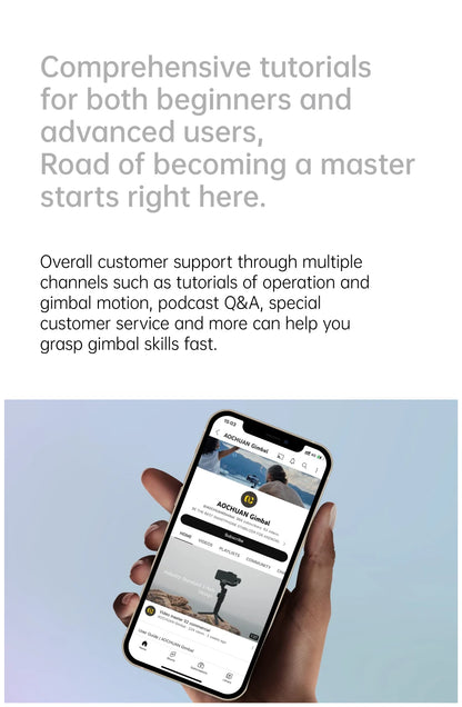 Stabilisateur de cardan portable 3 axes SmartXE pour Smartphone pour iPhone Android AI suivi du visage