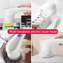 Brosse de Nettoyage Électrique 5-en-1 – Pour Cuisine, Salle de Bain et Toilettes