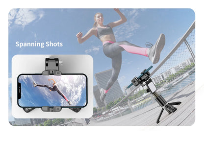 Q18 Desktop Following the shooting Mode Gimbal Stabilizer Selfie Stick Tripod with Fill Light for iPhone Cell Phone Smartphone