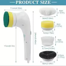 Brosse de Nettoyage Électrique 5-en-1 – Pour Cuisine, Salle de Bain et Toilettes