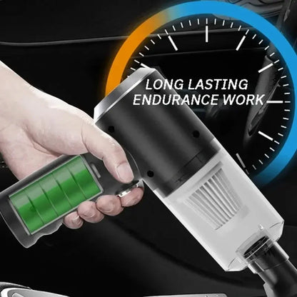 Aspirateur Portable Sans Fil 120W – Puissant, Compact et Rechargeable pour Voiture et Maison