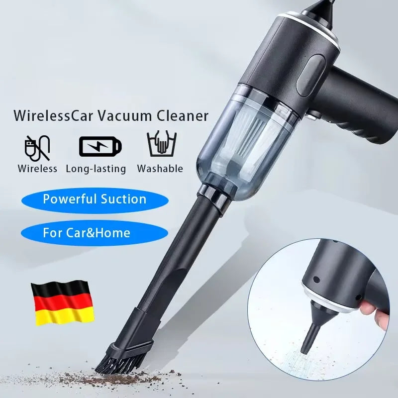 Aspirateur Portable Sans Fil 120W – Puissant, Compact et Rechargeable pour Voiture et Maison
