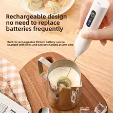 Mousseur à lait électrique portable USB – Mélangeur multifonction cappuccino, œufs et crèmes