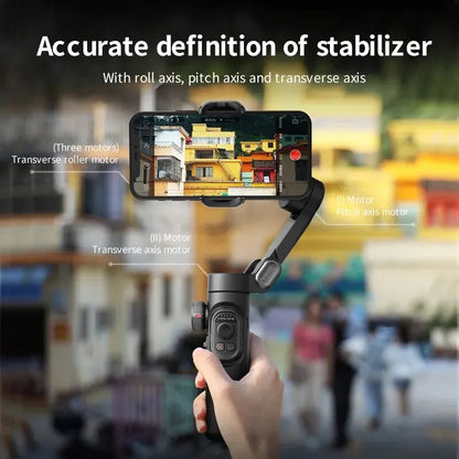 Stabilisateur de cardan portable 3 axes SmartXE pour Smartphone pour iPhone Android AI suivi du visage