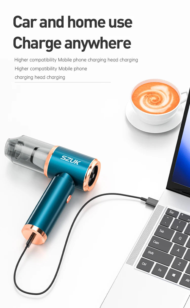 SZU-K – Mini Aspirateur Portable Sans Fil.