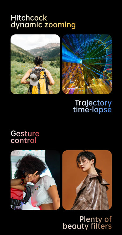 Stabilisateur de cardan portable 3 axes SmartXE pour Smartphone pour iPhone Android AI suivi du visage