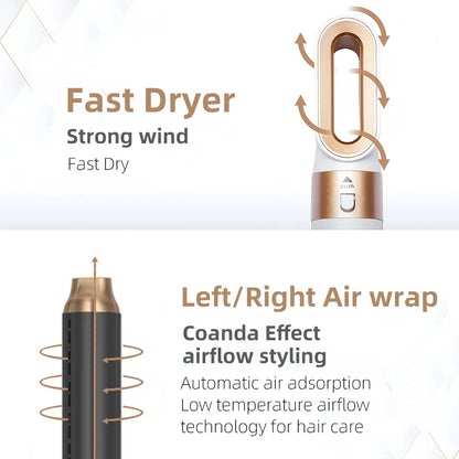 Coiffeur 5-en-1 Professionnel – Brosse à Air Chaud Multifonction