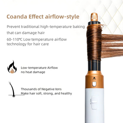 Coiffeur 5-en-1 Professionnel – Brosse à Air Chaud Multifonction