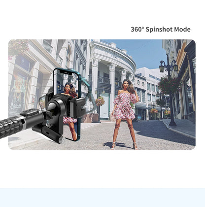 Q18 Desktop Following the shooting Mode Gimbal Stabilizer Selfie Stick Tripod with Fill Light for iPhone Cell Phone Smartphone