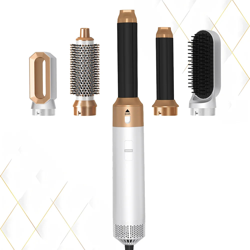 Coiffeur 5-en-1 Professionnel – Brosse à Air Chaud Multifonction