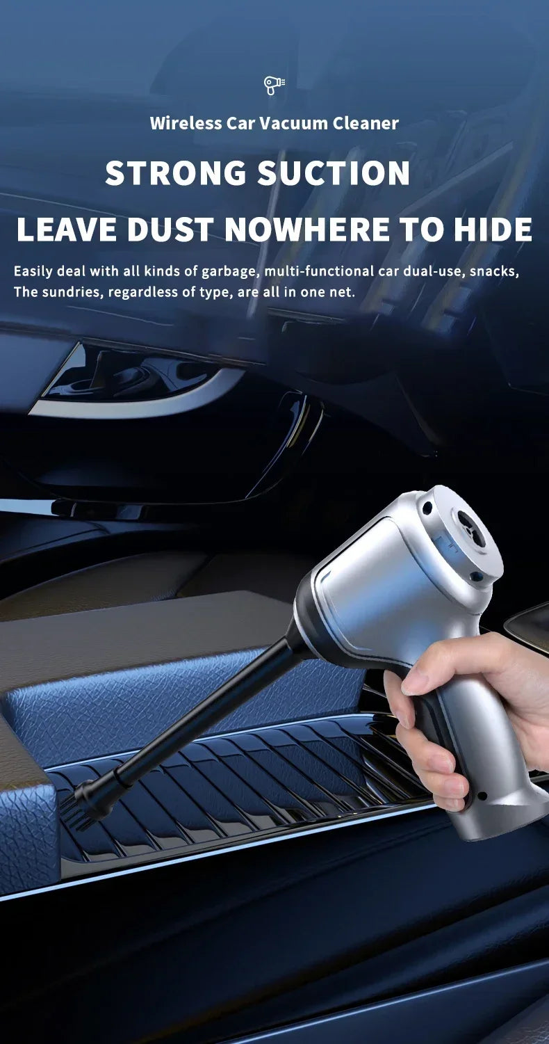 Aspirateur Sans Fil Puissant – Maison & Voiture Basic/Pro