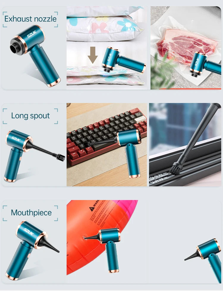 SZU-K – Mini Aspirateur Portable Sans Fil.