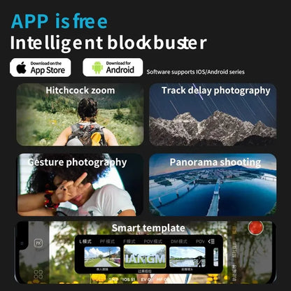 Stabilisateur de cardan portable 3 axes SmartXE pour Smartphone pour iPhone Android AI suivi du visage